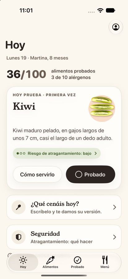 Pantalla Hoy de Bocadito con la sugerencia del día